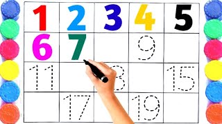 Counting  1234 Number Names  1 To 20 Numbers 123 learning for kids  Counting Numbers1 [upl. by Navada]