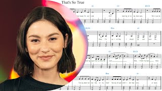 Gracie Abrams — Thats So True — Piano Sheet Music [upl. by Henryson]