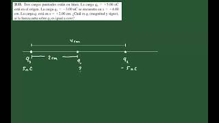 Fuerza entre tres Cargas Alineadas ejercicio 2113 [upl. by Strohbehn463]