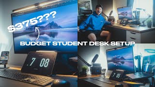 BUDGET STUDENT DESK SETUP TOUR  Minimal amp Efficient [upl. by Xeno]