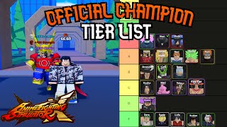 Anime Fighting Simulator X Champion Tier List  Best Champions Anime Fighting Simulator X Roblox [upl. by Jourdain]