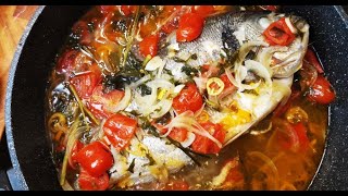 Italienische Fischpfanne  Pesce all’acqua pazza Orata [upl. by Arvonio]