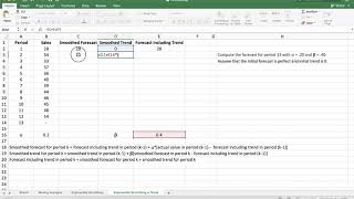 Forecasting Exponential Smoothing with Trend Technique [upl. by Evadnee]