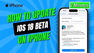 How to update iOS 18 beta  Full Install Guide on iPhone [upl. by Inoek691]