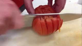 How to dice a tomato correctly  chef [upl. by Cora]