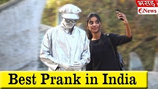 Statue Prank With Girls  Bhasad News  Pranks In India [upl. by Meilen]