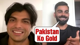 Virat Talk To Neeraj Chopra After He Win Silver And Pakistan Win Gold [upl. by Ahselef]