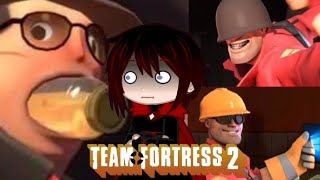 RWBY React to Team fortress 2 Meet the Team Sniper Engineer Soldier [upl. by Enerual]