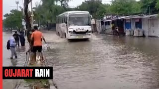 Gujarat Heavy Rainfall Leads To Waterlogging In Vadodara [upl. by Shirleen]