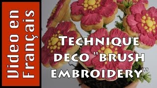 Comment décorer des biscuits de glaçage royal  En français brush embroidery [upl. by Okime]