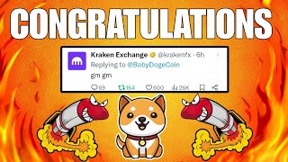 BABY DOGECOIN🤫 CONGRATULATIONS KRAKEN पर LISTING 😱BRAKING NEWS TODAY PRICE PREDICTION [upl. by Norse920]