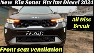 New Sonet 2024 Htx imt Diesel Facelift WalkAround Review in Details kiasonetfacelift [upl. by Aromas488]