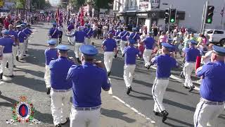 Ballynahinch Protestant Boys FB  Brian Robinson Memorial Parade 070924 [upl. by Tolliver796]