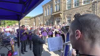 Brighouse amp Rastrick Band  Knight Templar  Whit Friday 2023 Delph Village [upl. by Vita]