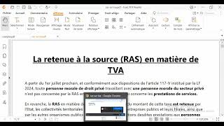 La retenue à la source RAS en matière de TVA et comptabilisation [upl. by Rajewski]