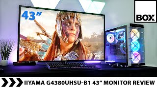 iiyama 43 inch G4380UHSU B1 Gaming Monitor Review  4K [upl. by Yelsel272]