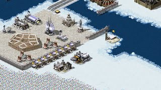 Red Alert 2  Extra hard AI  7 vs 1  Arctic Assault map  America [upl. by Gnaht]