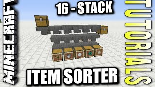 Minecraft Bedrock  ITEM SORTER 🗃️  16 stack  Tutorial  MCPE  Xbox  Switch  Windows 10 [upl. by Maghutte157]