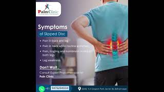 Symptoms of Slipped Disc  Pain Clinic  The Super Speciality Physiotherapy in Durgapur [upl. by Crabb]