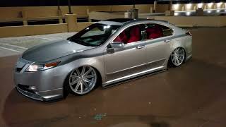 Acura TL shawd  Lowered  Vossen wheels  Airlift  starlights [upl. by Sabella]