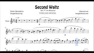 Second Waltz by Shostakovich Sheet Music for Flute [upl. by Roberta]