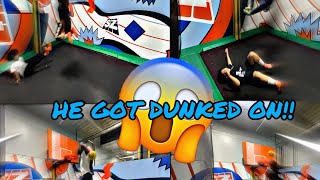 HE GOT HIS HEAD DUNKED ON SKYZONE [upl. by Aibat]