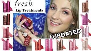 Fresh Sugar Lip Treatment Lip Balm Swatches [upl. by Costin486]