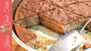 How To Make Karidopita  Greek Walnut Cake With Syrup [upl. by Enoitna]