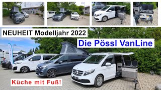 NEU  VKlasse amp Vito Tourer Pro  Campstar amp Vanstar mit Aufstelldach von Pössl  Campingbus [upl. by Aiak]