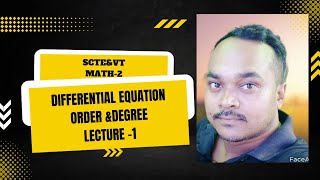 2ND SEMESTER DIFFERENTIAL EQN ORDER AND DEGREE LECTURE1 [upl. by Emmet]