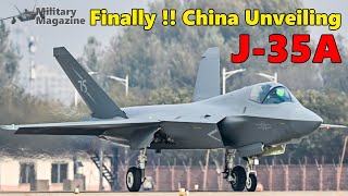 Finally  China Unveiling J35A stealth fighter jet at Zhuhai Airshow [upl. by Burrill]