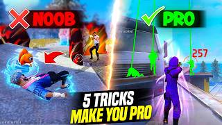 5 TIPS AND TRICKS MAKE YOU PRO 🔥  HOW TO BECOME PRO PLAYER IN FREE FIRE  FIREEYES GAMING [upl. by Valeria]