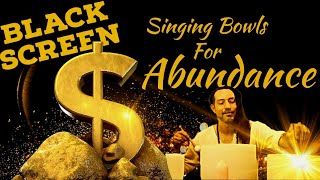 BLACK SCREEN 8 Hour Crystal Singing Bowls For Abundance Sleep Meditation  Abundance Frequency [upl. by Lorre50]