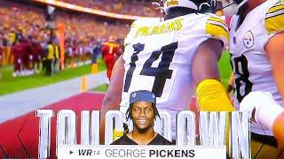 RUSSELL WILSON TO GEORGE PICKENS TOUCHDOWN STEELERS VS COMMANDERS  NFL  NOVEMBER 10 2024 [upl. by Acinonrev]