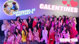 Vlog Super Bowl at Brittanys  Galentines Day in Newport  Scheana Shay [upl. by Brechtel]