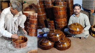 Fascinating Way of Making Wooden Hotpot  Kitchen Utensils [upl. by Ameerahs]