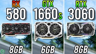 RX 580 8GB vs GTX 1660 Super vs RTX 3060 [upl. by Eislehc]