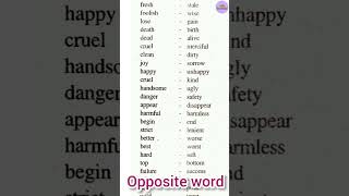 Opposite wordEnglish opposite Word english grammer opposite [upl. by Theobald]