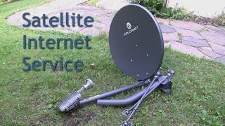 Satellite Internet Service ViaSat Explornet rural dish installation [upl. by Cherilynn706]