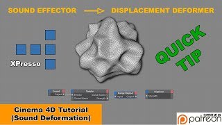 Sound Displacement Cinema 4D Quick Tip [upl. by Mukul]