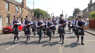 Scotland the Brave on the march by Edinburgh Academy Pipe Band during 2023 Linlithgow Marches [upl. by Lamb641]