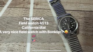 Serica Field Watch 4513 a new field classic with Bonklip strap just fantastic [upl. by Sheelah77]