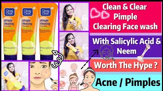 Clean amp Clear Pimple Clearing Face wash With Salicylic Acid amp Neem 🤩 Product Review  Worth the hype [upl. by Tsew396]