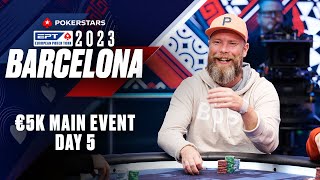 EPT BARCELONA 2023 €5K MAIN EVENT – DAY 5 ♠️ PokerStars [upl. by Aruasor]