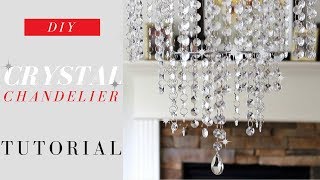 DIY Crystal Chandelier Tutorial  Elegance for ONLY 20 [upl. by Assitruc]