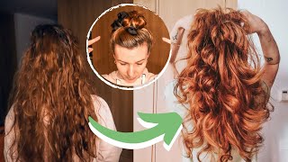 Overnight Heatless Blowout using just 1 scrunchie The EASIEST and QUICKEST overnight blowout [upl. by Per]