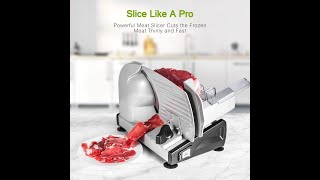 Meat Slicer Anescra 200W Electric Deli Food Slicer Review [upl. by Vona]