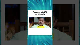 What is the Purpose of API on Website   Shorts [upl. by Marie-Ann]