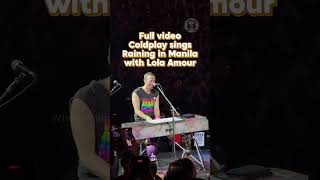 Coldplay Chris Martin sings quotRaining in Manilaquot by Filipino local band Lola Amour FULL VIDEO [upl. by Arney]