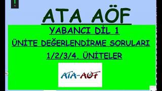 ATA AÖF İNGİLİZCE 1 Değerlendirme Soru Çözümleri Ünite 14 [upl. by Lucic638]